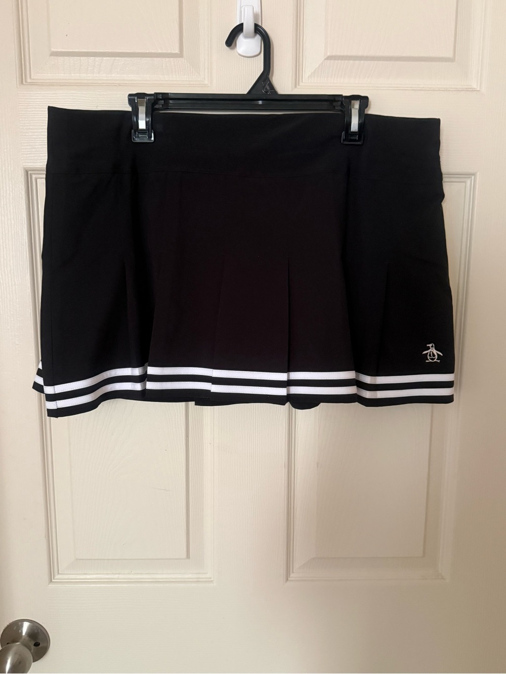 Original Penguin Black Skirt with White Stripe Hem